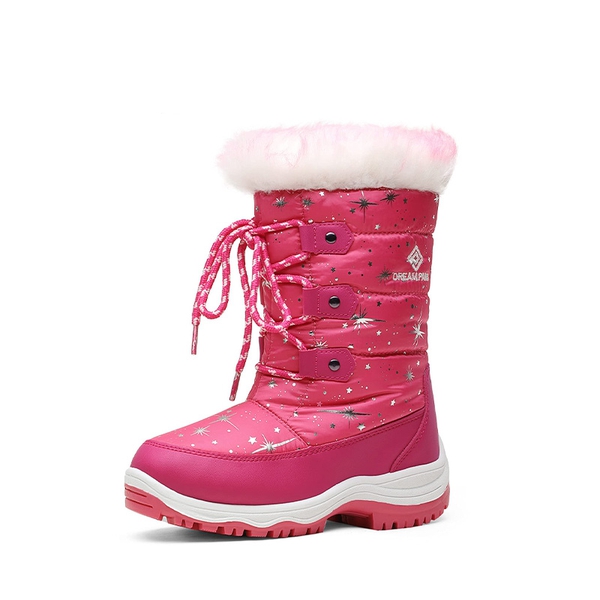 Kids Winter Snow Boots - FUCHSIA -  0